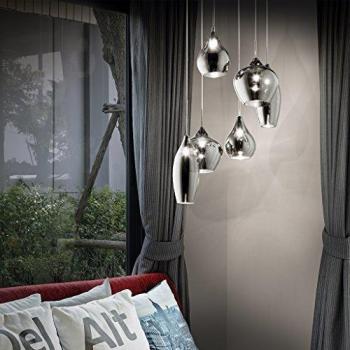 Lámpara colgante Ideal Lux Soft 6 luces cromo/humo