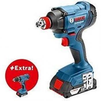 Bosch 06019G5203 - Atornillador de impacto a batería GDX 18V-180 Professional 18 V 1/4 HEX+1/2 Cuadrado Exterior 180 Nm 0-2.800 rpm 0-3.600 ipm con 1 atornillador GSR 18V-21.