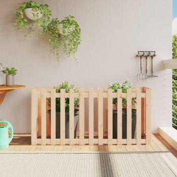 Valla de jardín plantador 150x50x70cm madera pino marrón maciza