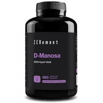 D-Manosa Zenement - 180 Cápsulas Veganas - 2000 mg de D-Manosa por Dosis Diaria Alta Dosificación - 2 Meses de Suministro - sin GMO y sin Aditivos - 100