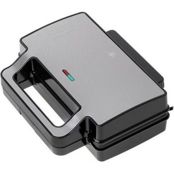 Sandwichera 2 en 1 Adler AD 3073 Inox Negro Plateado
