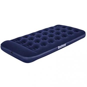 Colchón Inflable Individual Flocado con Bomba de Pie 188x99x28 cm