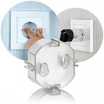 Tapas de enchufe transparentes Reer - 5 unidades, protección original para seguridad infantil