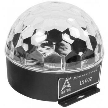 EFECTO MINI LED BALL 360º DMX 6x3W RGB LIGHTSIDE