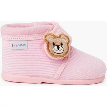Zapatillas de casa cerradas de bebés de pana con diseño de oso