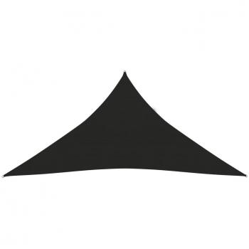 Toldo de vela HDPE negro 160 g/m² 5x6x6 m