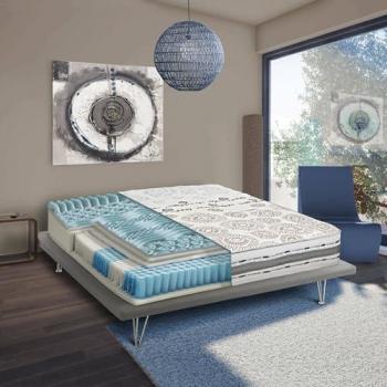 Colchón Doble Zelda de Memory Foam y Micromuelles Independientes, 160x190 cm, Hipoalergénico y Antiácaros, 100% Made in Italy