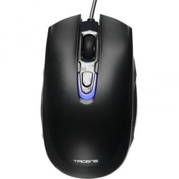 Tacens Anima AM1 Ratón Óptico con Cable - 2000 DPI Ajustable - Diseño Ambidiestro Ergonómico - Botón de Cambio de DPI Directo - Conexión USB 2