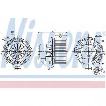 Ventilador interior NISSENS 87105 con características de alta eficiencia, diseño compacto, fácil instalación, bajo consumo energético y compatibilidad con múltiples modelos de vehículos