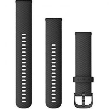 Garmin Pulsera Venu de Silicona Negra con Hebilla de Gunmetal