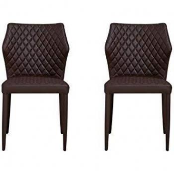 Homemania Silla Ara, Metal, Tela, Marrón, 56 x 47 x 84 cm