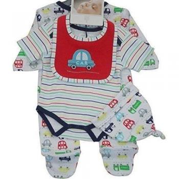 Pitter Patter Baby Gifts Conjunto Azul / Rojo 0-3 Meses
