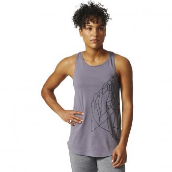 adidas W Rock Camiseta sin Mangas, Mujer, Gris Claro