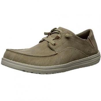 Skechers USA Melson-Volgo Men's Tan Slip-On Sneakers
