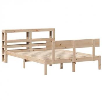 Estructura de Cama sin Colchón 120x190 cm Madera Maciza de Pino