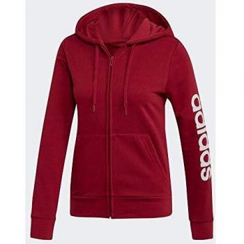 adidas W E Lin FZ HD Sudadera, Mujer, maract/Blanco, S