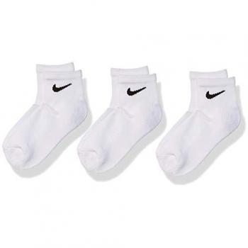 Pack de 3 Calcetines Nike Unisex para Niños - Tobilleros - Blanco - Talla: 27-35