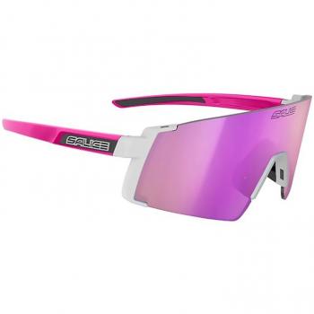 Salice 027 Unisex Sunglasses - White/Purple, Category 3 & Clear Lenses