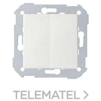 Interruptor Simon 82 Doble con Embornamiento Rápido + Tecla 10AX Blanco Mate