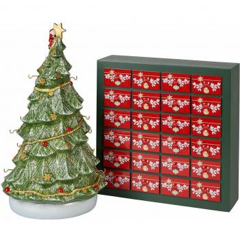 Villeroy&Boch Christmas Toys Memory Advent Calendar Set, Including Tree, 26 Pieces, One Size, Multi 14-8602-9598