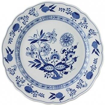 Hutschenreuther Azul Plato Llano con diseño de Borde antilágrimas para Cortar Cebolla, Porcelana, 27 cm, 10027