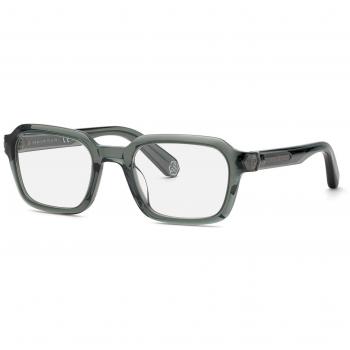 Gafas de Vista Philipp Plein VPP083M, Shiny Grey/Green, 52 para Hombre