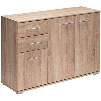Aparador de Roble 107x75x35 cm con 3 Puertas y 2 Cajones