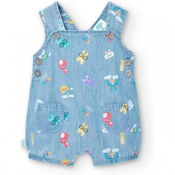 Peto denim estampado de bebé Boboli 118189 JEANS