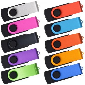 Pendrive 128MB 10 Piezas - Almacenamiento de Datos Extern - Colores Mezclado Regalos Promocionales Memoria USB by Kepmem