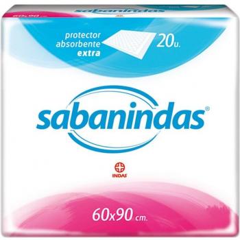 Sabanindas Extra Protector de Cama Absorbente 60x90cm 20 Unidades