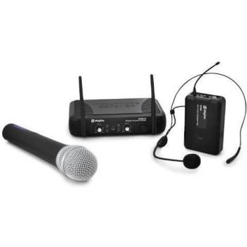 Set de micrófonos SKytec STWM722 UHF inalámbricos