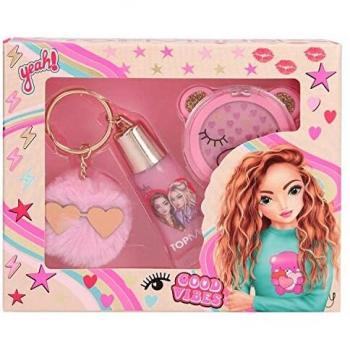 Depesche-TOPModel – Set de Belleza Teddy Cool con Brillo de Labios, Sombra de Ojos y Bonito Colgante de pompón, Color Rosa