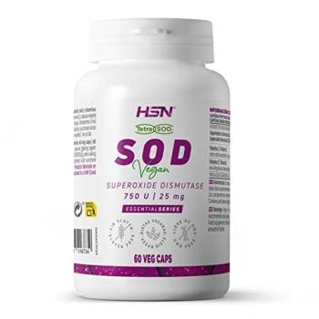 Cápsulas Vegetales de Superóxido de Dismutasa (SOD) 30000 UI/g - TetraSOD® - Antioxidante Natural Vegano y Sin Gluten - 60 Unidades