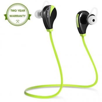Auriculares Bluetooth Inalámbricos Manos Libre con Micrófono Estéreo In Ear Cancelación Ruido Resistente al Agua para Correr y Ejercicio Compatible con iPhone iPad Android Windows Nokia etc.- Verde