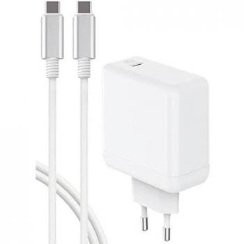 BIG BEN CS65WCGANCBLCCW Cargador de Dispositivo Móvil Smartphone Blanco USB Interior con Tecnología Power Delivery GAN y Cable USB C/USB C