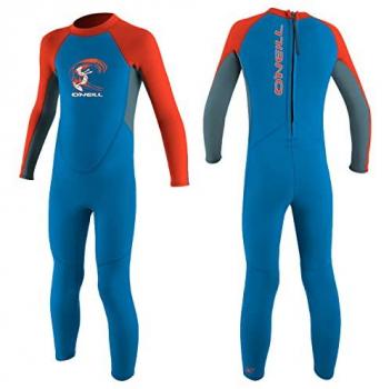 O'Neill Wetsuits Traje Neopreno Infantil Reactor 2 mm Cremallera Trasera Manga Larga Azul Rojo Gris