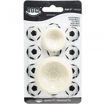 JEM Pop It - Molde en Forma de Balón de Fútbol para Decoración de Pasteles, Juego de 2 – Tamaños Grandes y Pequeños