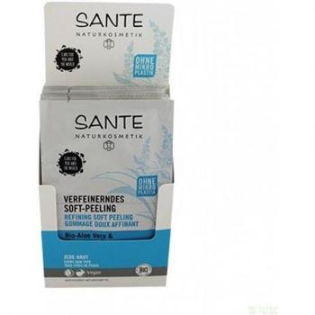 Sante Peeling Suave Aceite Chía Aloe 10 Sobres, Peeling Suave Aceite de Jojoba Ecológica y Piedra Volcánica 2 Sobres de 4ml