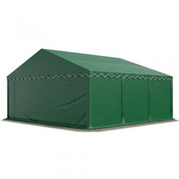 Carpa de Almacenamiento Toolport 5x6 m PVC 750 N Impermeable Verde Oscuro con Base Reforzada