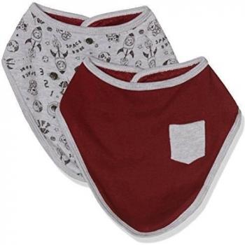 Pumpkin Patch 2Pk Printed Bibs, Pañuelo para Bebés, Red