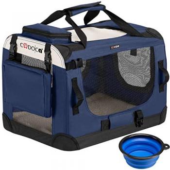 Transportadora Plegable para Mascotas Azul Marino XXXL 101x70x70cm