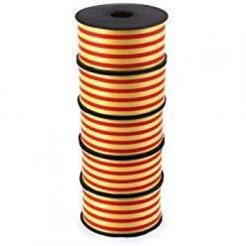 5 Rollos de Cinta Decorativa Bandera Catalana Senyera - Tamaño: 30 Mm X 5,5m - Ideal Fiesta Regional