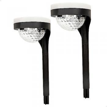 Pack 2 focos solares exteriores LED Aktive, luz continua entre 6 y 8 horas, 22 lumens, 11 LEDs, impermeable