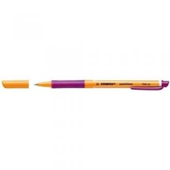 Rollerball tinta gel de baja viscosidad STABILO pointVisco - Caja con 10 unidades - Color lila