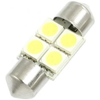TOOGOO(R) 2 Piezas de DC 12V 30mm 4 5050 SMD Luz Interior LED de adorno de la boveda del Coche