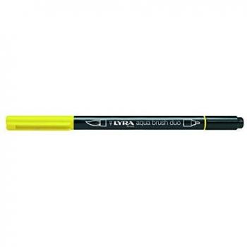 Rotulador Acuarelable Lyra Aqua Brush Doble Punta 2/4 mm - Amarillo Limón