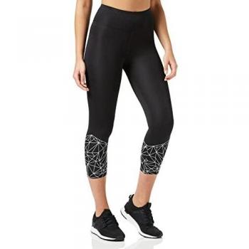 Amazon Essentials Mallas de Deporte Cortas Mujer, Negro/Blanco, 40
