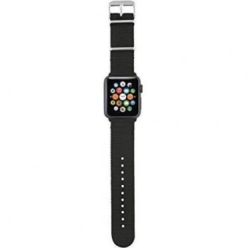 Trust Urban - Correa de nylon para Apple Watch de 42 mm, negro