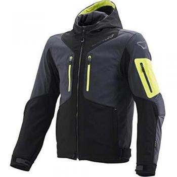 Macna Aytee NightEye Chaqueta textil, negro/amarillo, XXL