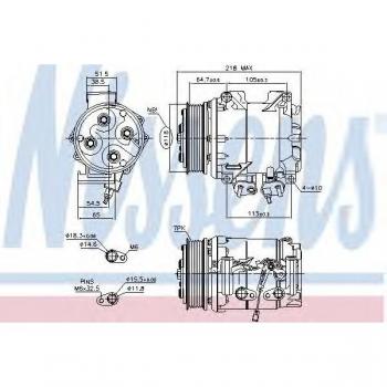 Compresor de aire acondicionado NISSENS 890128